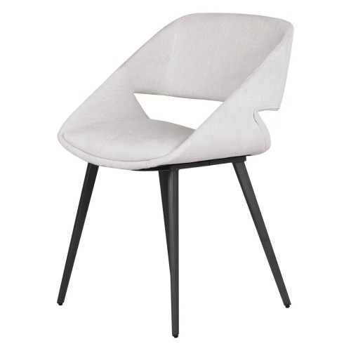 Chaise ADA - velours côtelé - Ecru