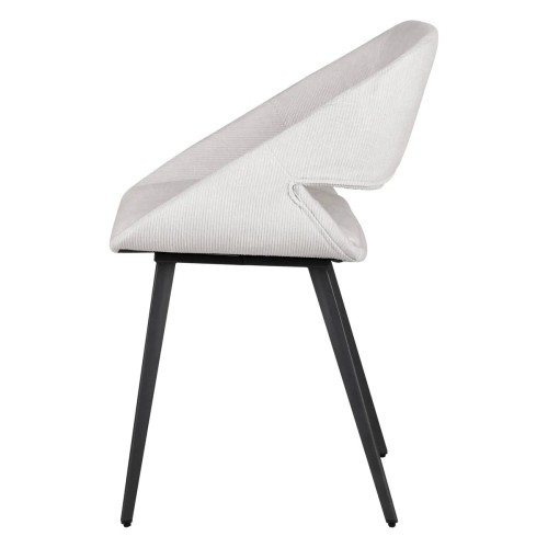 Chaise ADA - velours côtelé - Ecru