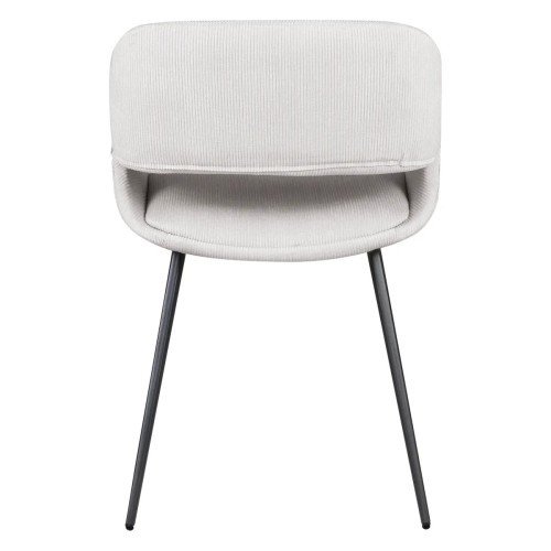 Chaise ADA - velours côtelé - Ecru