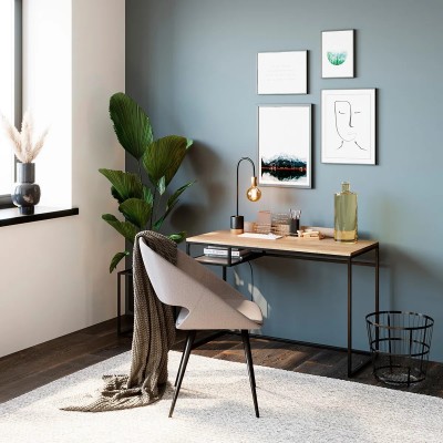 Chaise ADA - velours côtelé - Gris clair 2