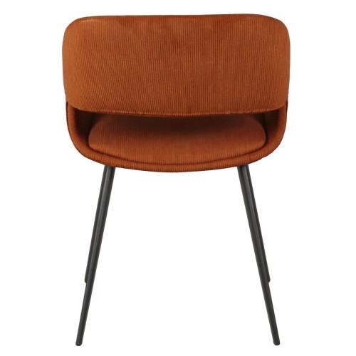 Chaise ADA - velours côtelé - Cognac