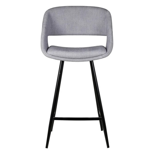 Tabouret ADA - velours côtelé - Gris clair