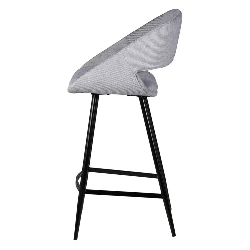 Tabouret ADA - velours côtelé - Gris clair