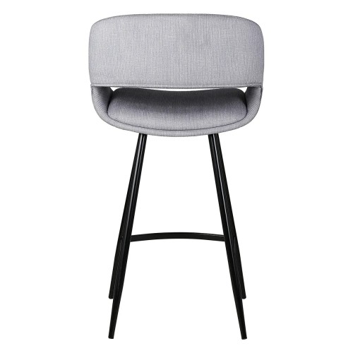 Tabouret ADA - velours côtelé - Gris clair