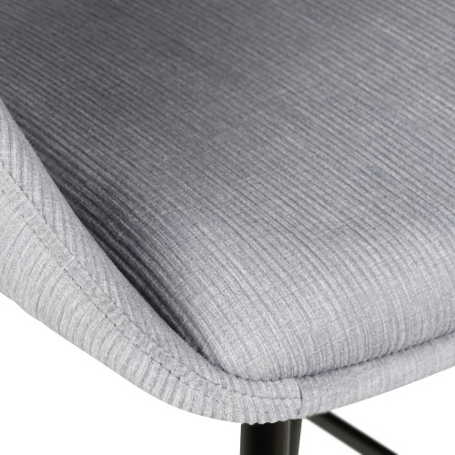 Tabouret ADA - velours côtelé - Gris clair