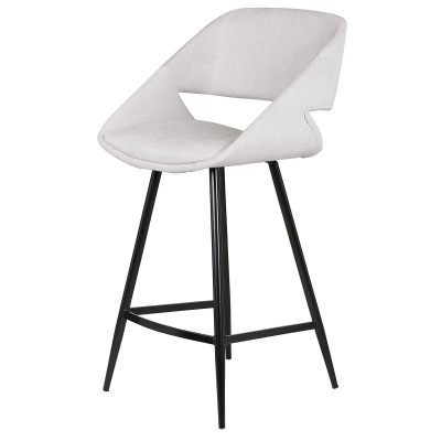 Tabouret ADA - velours côtelé - Ecru 2