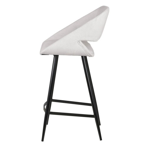 Tabouret ADA - velours côtelé - Ecru