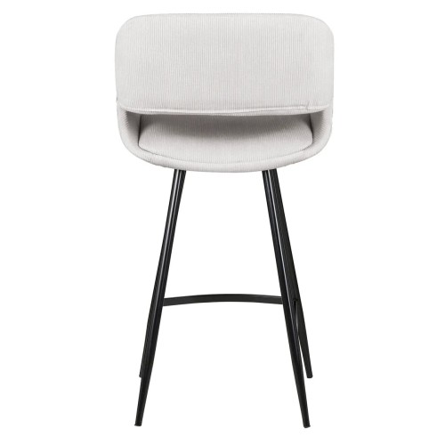 Tabouret ADA - velours côtelé - Ecru