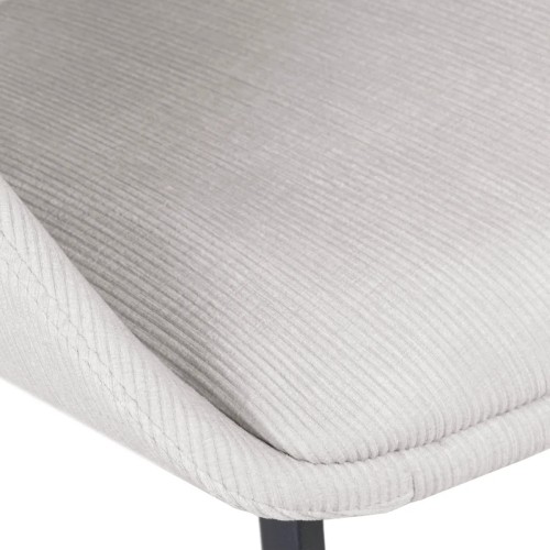 Tabouret ADA - velours côtelé - Ecru