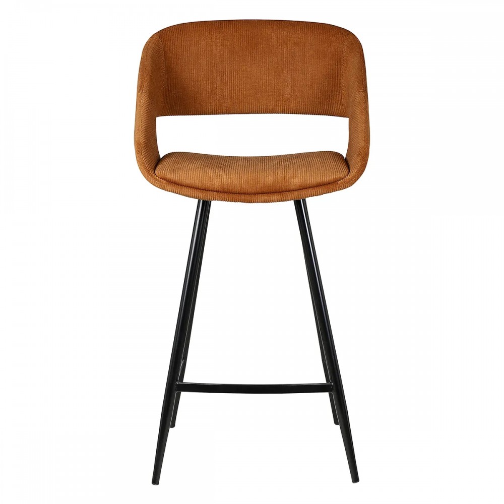 Tabouret ADA - velours côtelé - Ecru