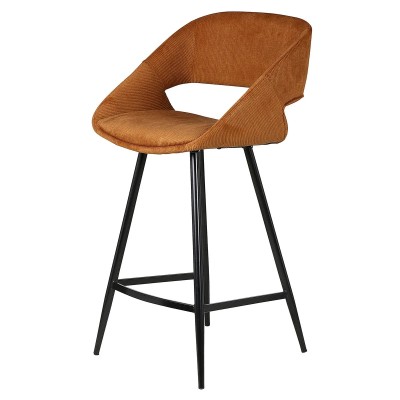 Tabouret ADA - velours côtelé - Ecru 2