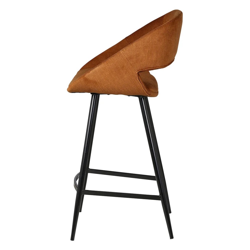 Tabouret ADA - velours côtelé - Ecru