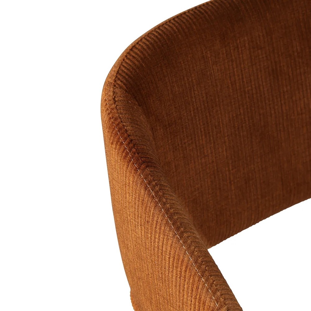 Tabouret ADA - velours côtelé - Ecru