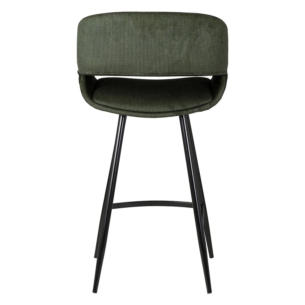 Tabouret ADA - velours côtelé - Vert foncé