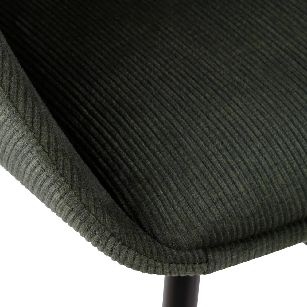 Tabouret ADA - velours côtelé - Vert foncé