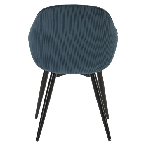 Chaise BARI -velours côtelé - Bleu