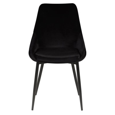 Chaise BARI -velours côtelé - Bleu