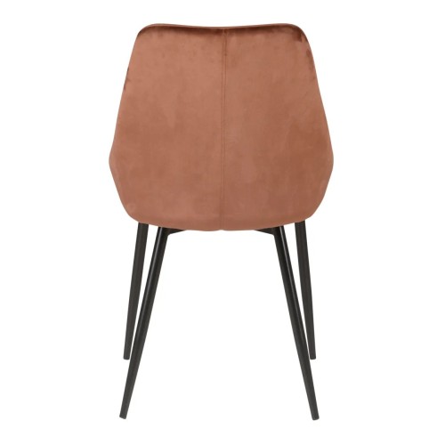 Chaise BARI - velours - Marron