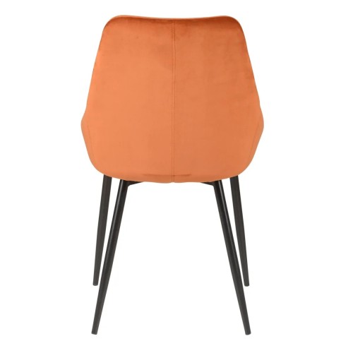 Chaise BARI - velours - Cognac