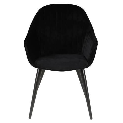 Fauteuil BARI - velours  - Noir