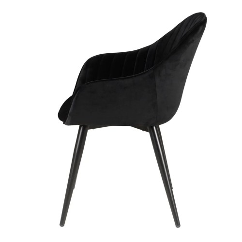 Fauteuil BARI - velours  - Noir