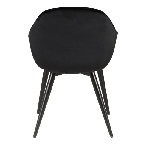 Fauteuil BARI - velours  - Noir