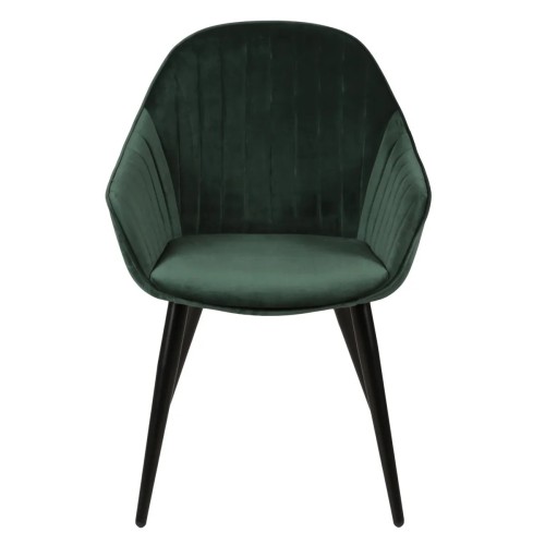 Fauteuil BARI - velours  - Vert foncé