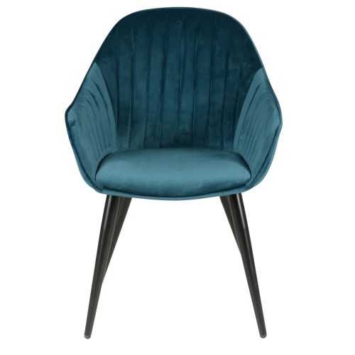 Fauteuil BARI - velours  - Bleu