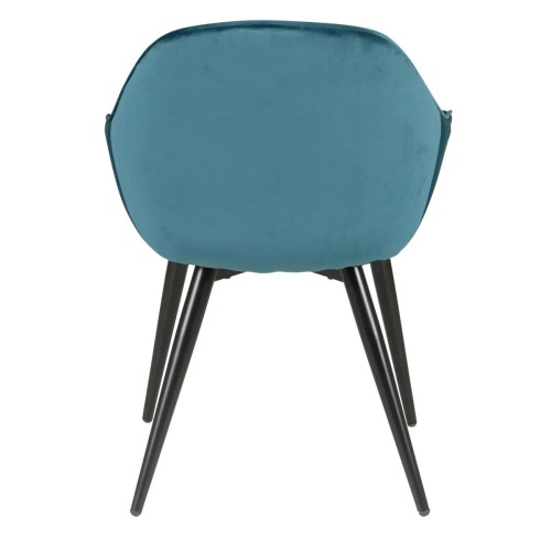 Chaise BARI -velours côtelé - Bleu