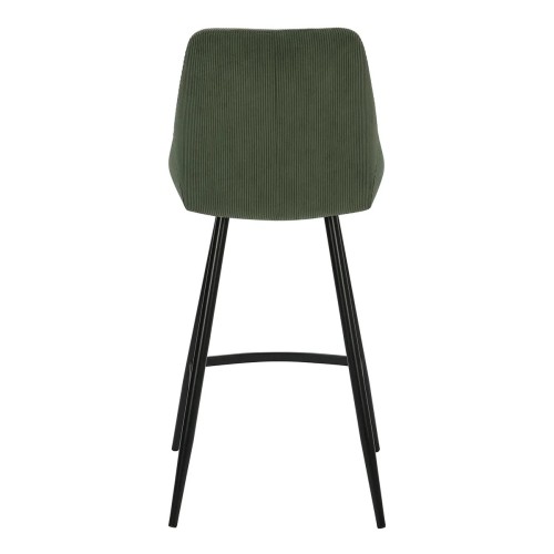 Tabouret BARI - velours côtelé - Vert sapin