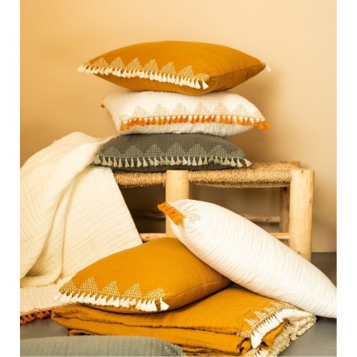 Coussin Salina Ecru/Terracota