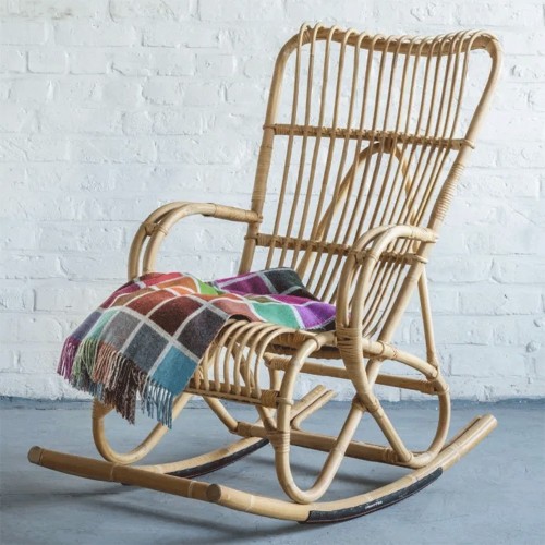 Rocking chair rattan Marlène
