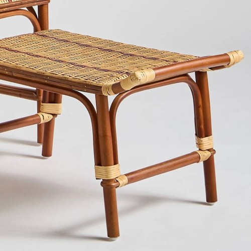 BAGATELLE chaise longue in rattan intrecciato