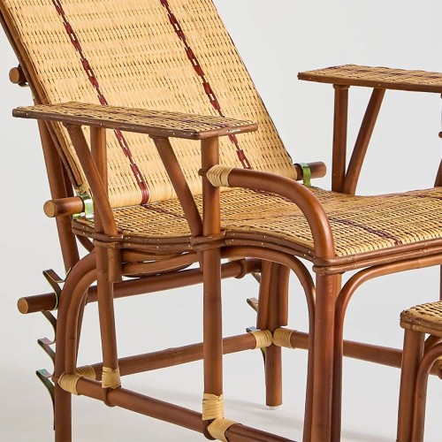 BAGATELLE geweven rotan chaise longue