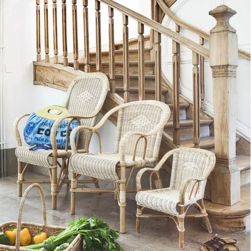 MARCEL high-back rattan armchair