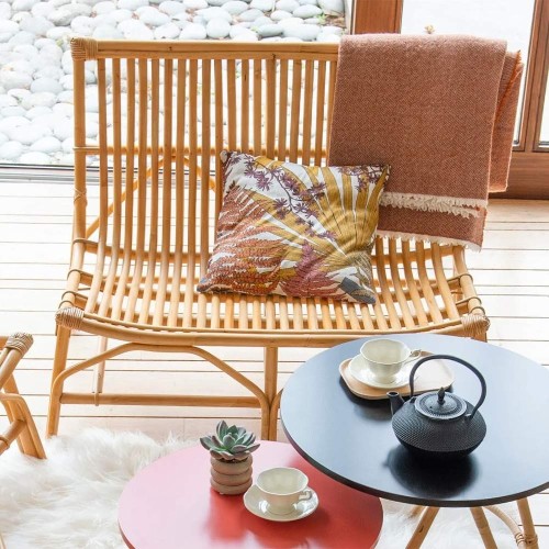 Rattan bench David Kok Maison