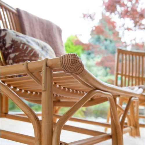 Rattan bench David Kok Maison