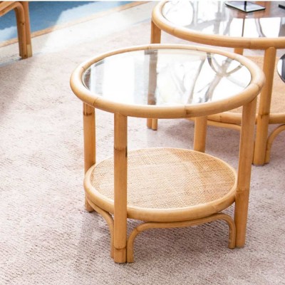Riviera round rattan coffee table M Kok Maison Kok Maison