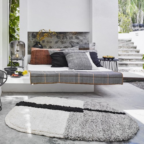 Tapis Nudo S blanc/beige/rose ames