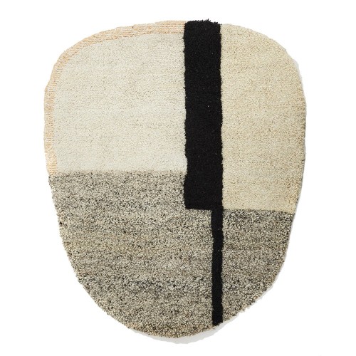 Nudo Teppich S weiß / beige / pink ames