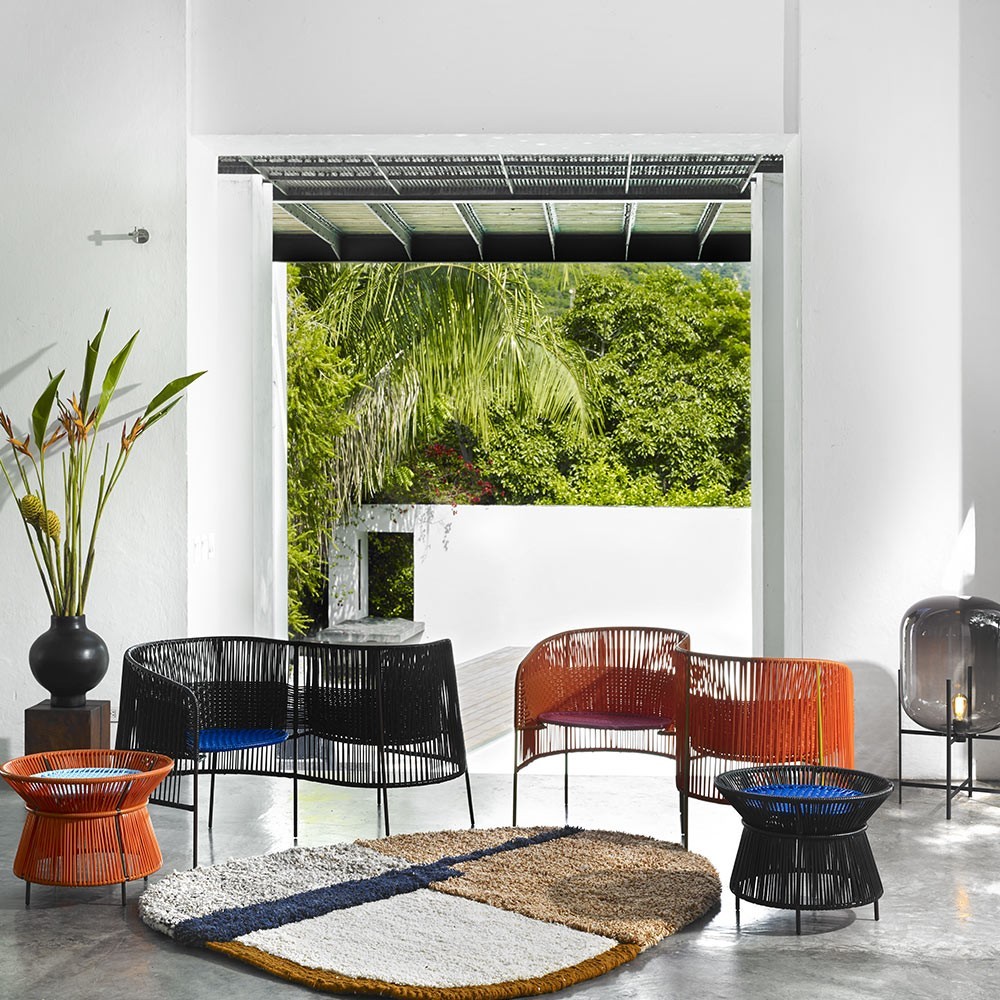 Tapis Nudo S gris/vert/noir ames