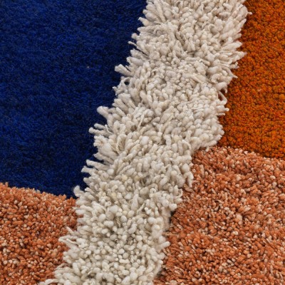 Nudo Teppich L blau / orange / ocker ames 2