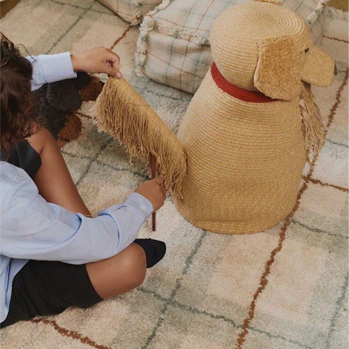 Tapis Lavable Tartan - bleu sauge