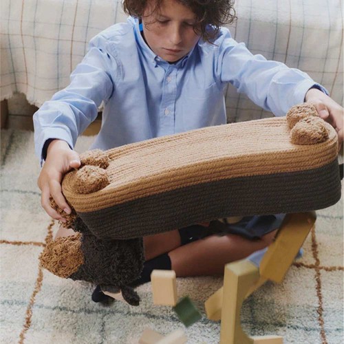 Tapis Lavable Tartan - bleu sauge