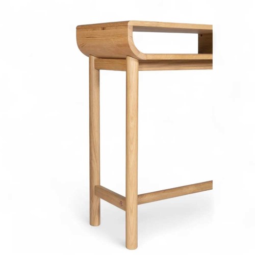 Console 120 cm 2 niches chêne naturel Evasia