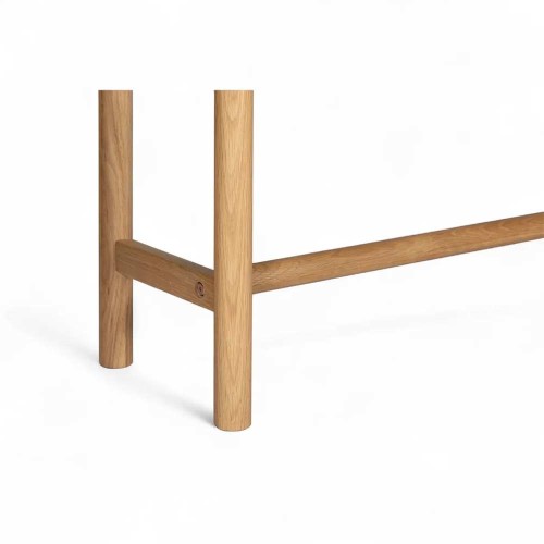 Console 120 cm 2 niches chêne naturel Evasia