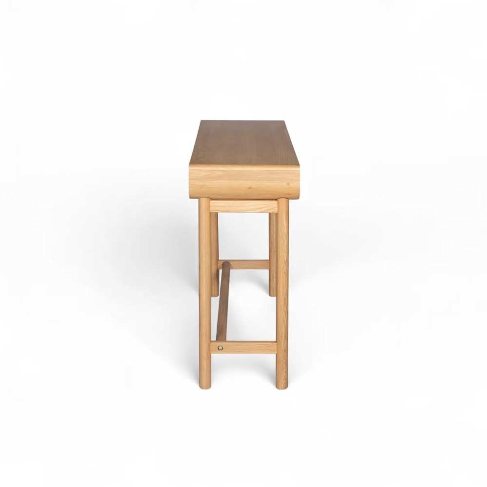 Console 120 cm 2 niches chêne naturel Evasia