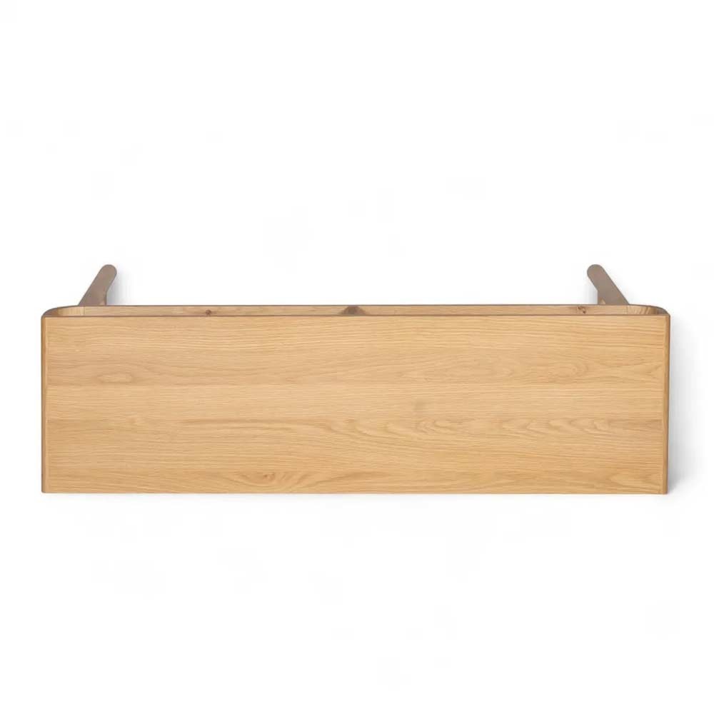 Console 120 cm 2 niches chêne naturel Evasia
