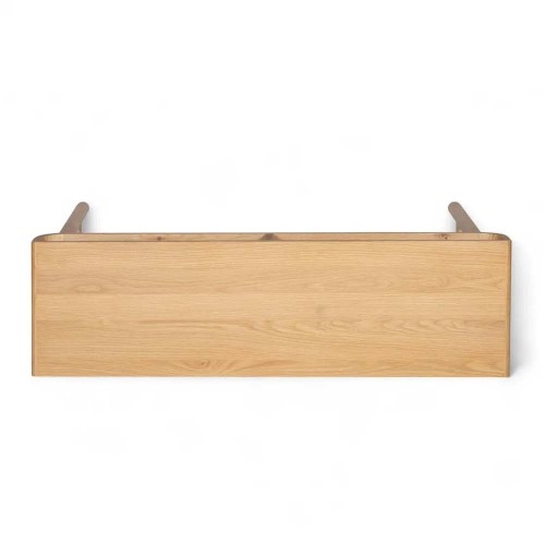 Console 120 cm 2 niches chêne naturel Evasia