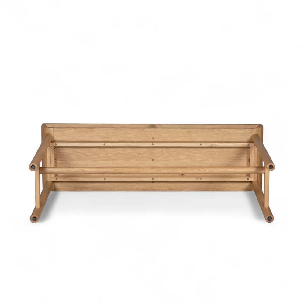 Console 120 cm 2 niches chêne naturel Evasia